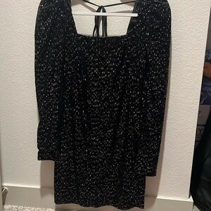 Black sequence velvet dress, size small dress